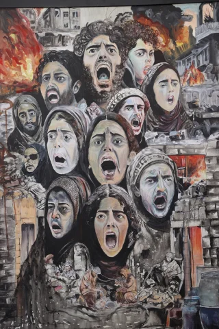 Mardinli ressam Esengül Bozdağ Alan savaşı tuvallerle anlatıyor