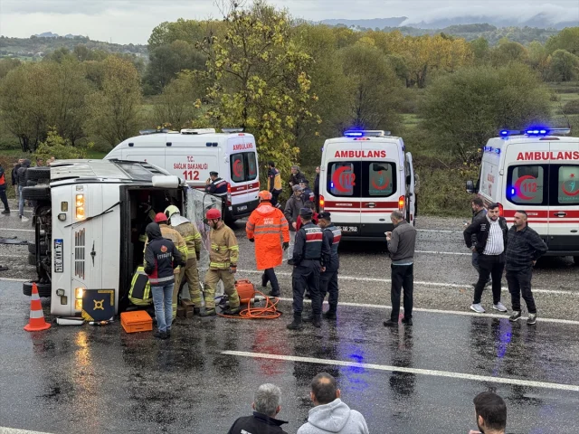 Bartın'daki işçi servisi kazasında acı tablo