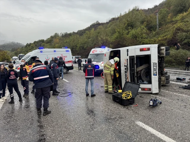 Bartın'daki işçi servisi kazasında acı tablo