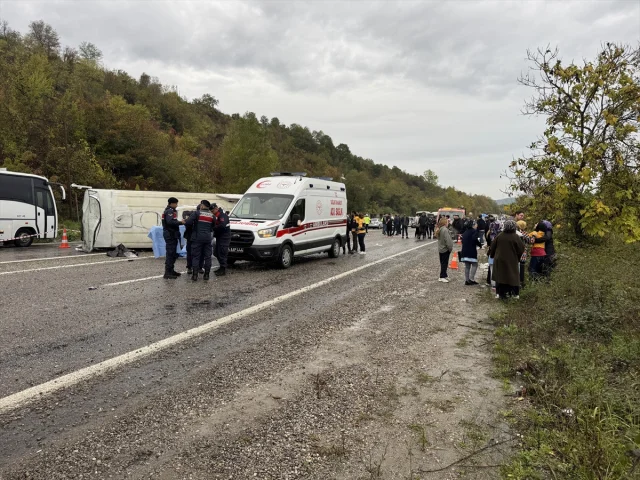 Bartın'daki işçi servisi kazasında acı tablo