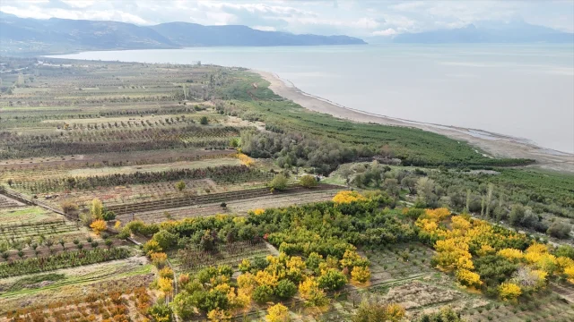 Eğirdir Gölü'nün Büyüleyici Sonbahar Manzaraları Bergüzar Bir Güzellik Sunuyor