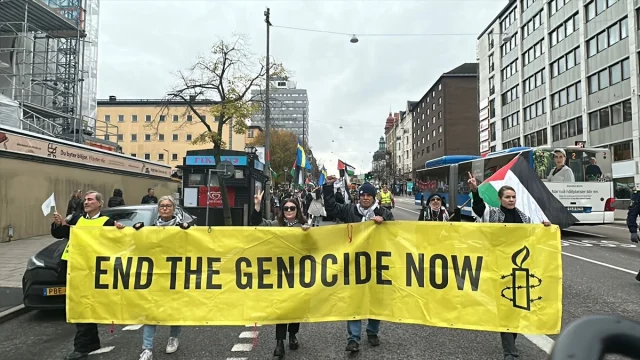 İsveç'te Batı Şeria'nın İlhak Planına Karşı Büyük Protesto