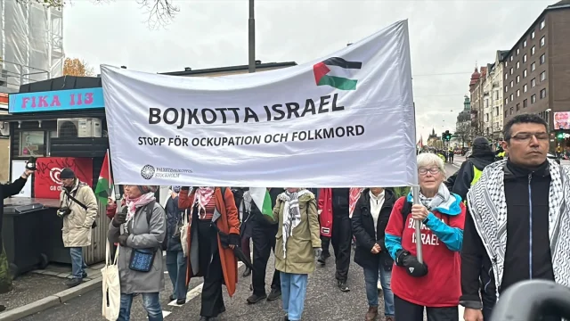 İsveç'te Batı Şeria'nın İlhak Planına Karşı Büyük Protesto