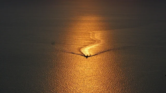 Antalya'da Gün Batımının Büyüleyici Anları Görüntülendi