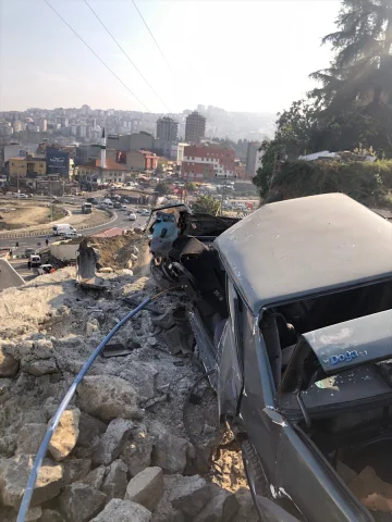 Trabzon'da Hareket Eden Kamyon Kazaya Yol Açtı