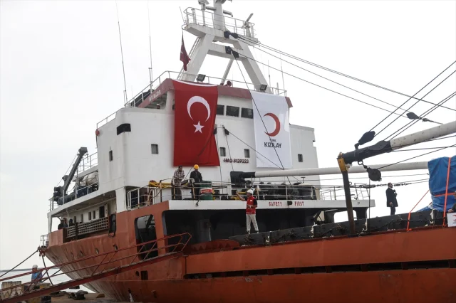 Türk Kızılayın "İyilik Gemisi" Gazze Yolunda Umut Taşıyor