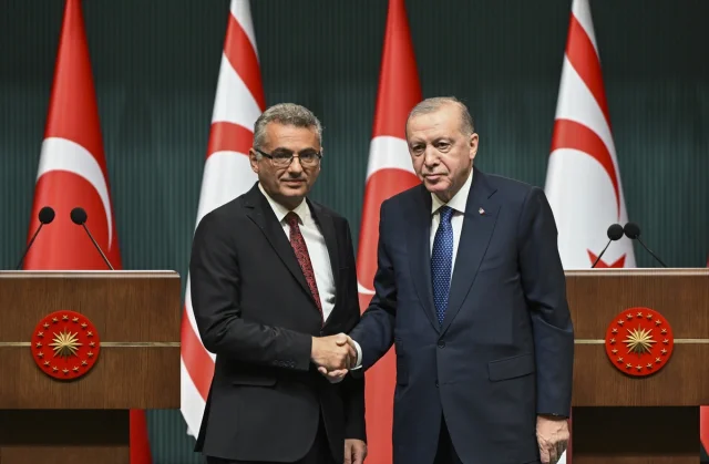 Erhürman ve Erdoğan'dan Kıbrıs Mesajları