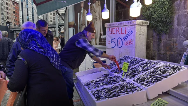 Rize'de Hamsi Fiyatları Düştü: Tezgahlarda Hamsi Bolluğu