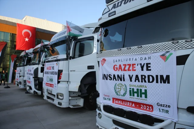 Şanlıurfa'dan Gazze'ye Uzanan Yardım Eli: Dev Tırlar Yola Çıktı