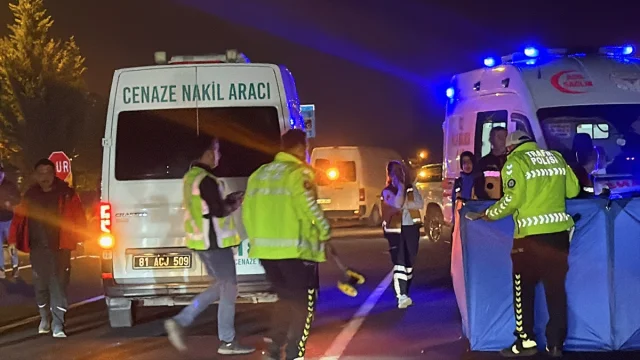 Düzce'de panelvan kazası öldürücü sonuçlandı yaşlı kadın hayatını kaybetti
