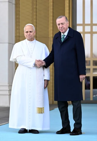 Cumhurbaşkanı Erdoğan Papa 14. Leo'yu Ankara'da Ağırladı