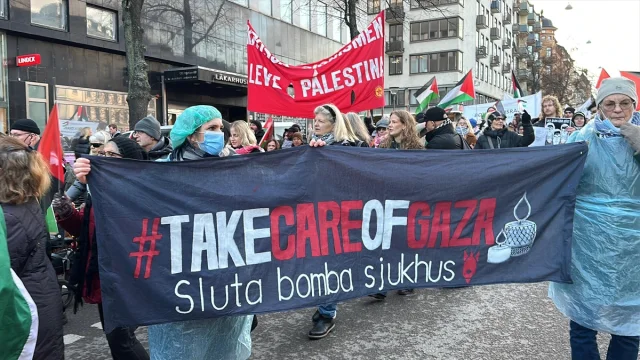 İsveç'te İsrail Protestosu Büyüyor: Yüzlerce Kişi Sokağa Döküldü