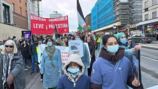 İsveç'te İsrail Protestosu Büyüyor: Yüzlerce Kişi Sokağa Döküldü