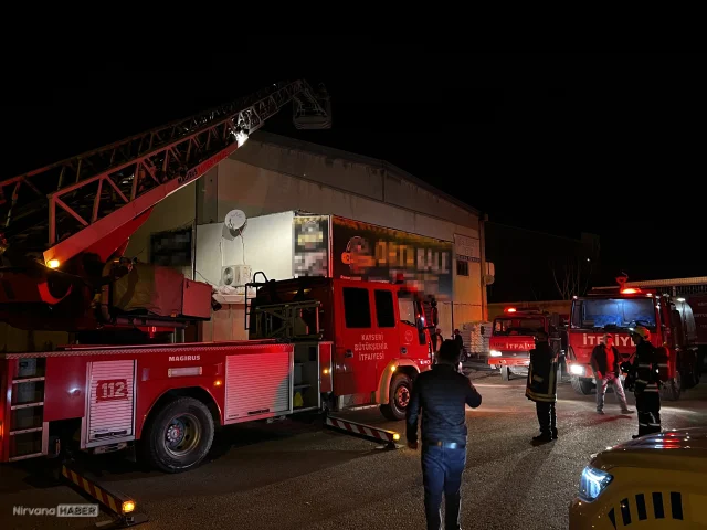 Kayseri’de hayvansal yan ürünler tesisinde gece yangını
