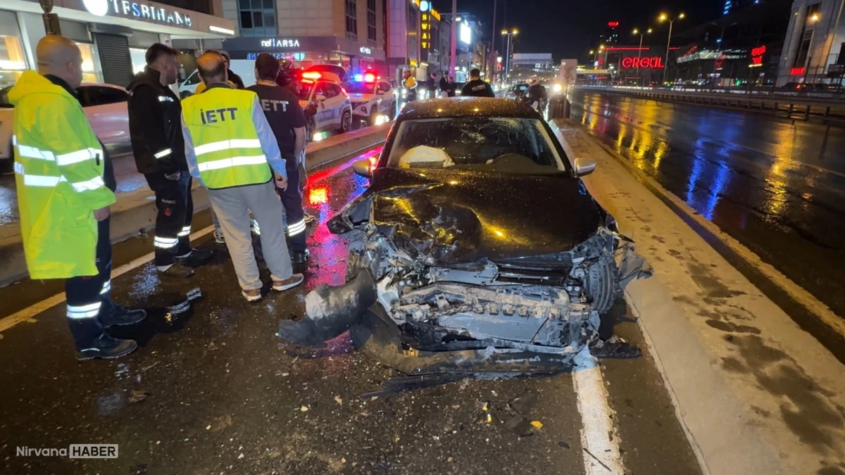 İstanbul Avcılar'da korkutan kaza: D-100'de araçlar birbirine girdi