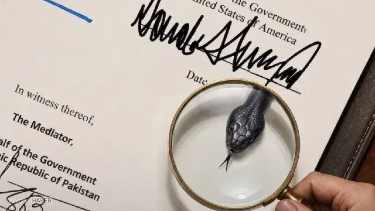 İran'dan Trump'ın imzasına yılanlı gönderme!