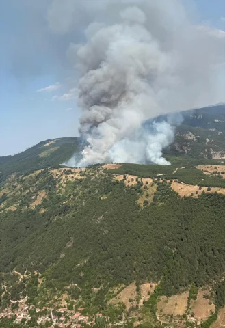 Balıkesir'deki Orman Yangını Kontrol Altına Alınmaya Çalışılıyor
