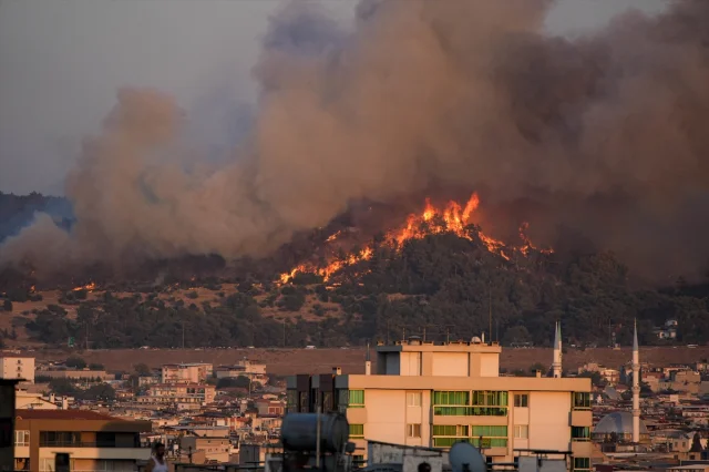 İzmir’deki Orman Yangını Kontrol Altına Alınmaya Çalışılıyor