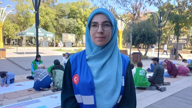 Batman'da Çarpıcı Bir Etkinlik İsrail'e Karşı: Filistin İçin Çizdiler
