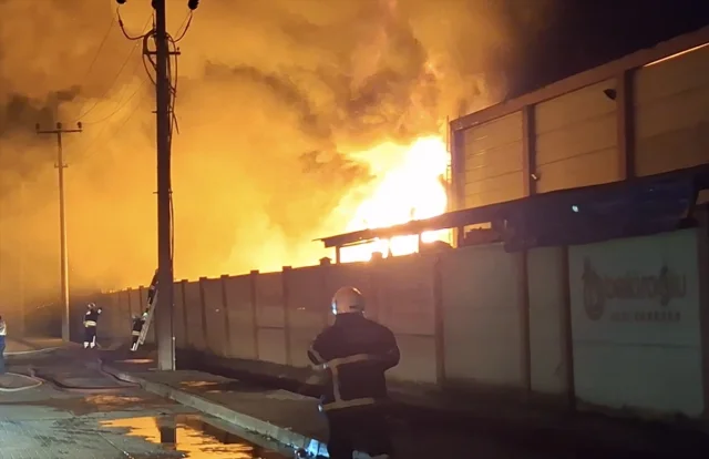 Samsun'da Korkutan Yangın Geri Dönüşüm Tesisini Sardı