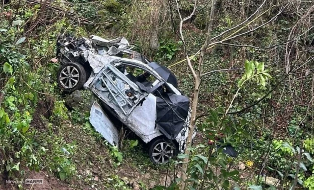 Ordu'da otomobilin şarampole yuvarlanması sonucu baba ile kızı hayatını kaybetti
