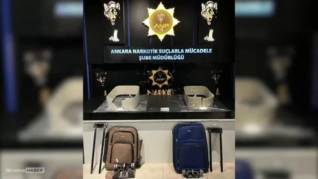 Ankara'da narkotik operasyonu: Valizlere gizlenmiş milyonluk uyuşturucu ele geçirildi