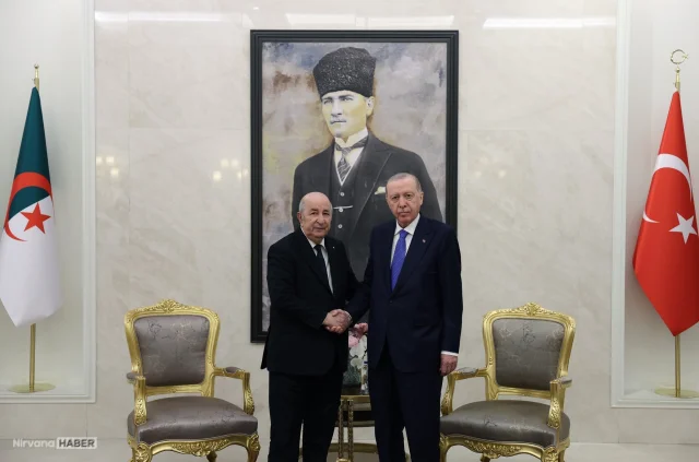 Cumhurbaşkanı Erdoğan Cezayir Cumhurbaşkanı Tebbun’u Ankara’da karşıladı