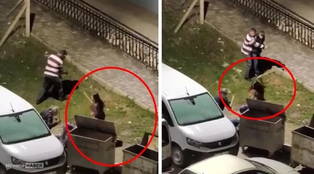 Eski eşinin evine gitti, mahalleli sopalarla dövdü!
