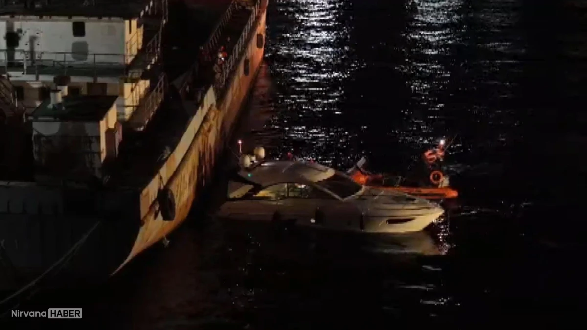 Üsküdar'da gemiye çarpan tekne battı: 5 kişi kurtarıldı