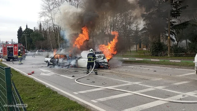Samsun'da zincirleme kaza sonrası yangın çıktı: 3 kişi yaralandı