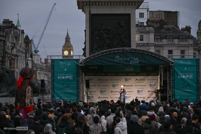 Londra'daki ünlü meydanda dev iftar organizasyonu!