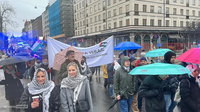 İsveç'te İsrail'in saldırılarına karşı protesto düzenlendi