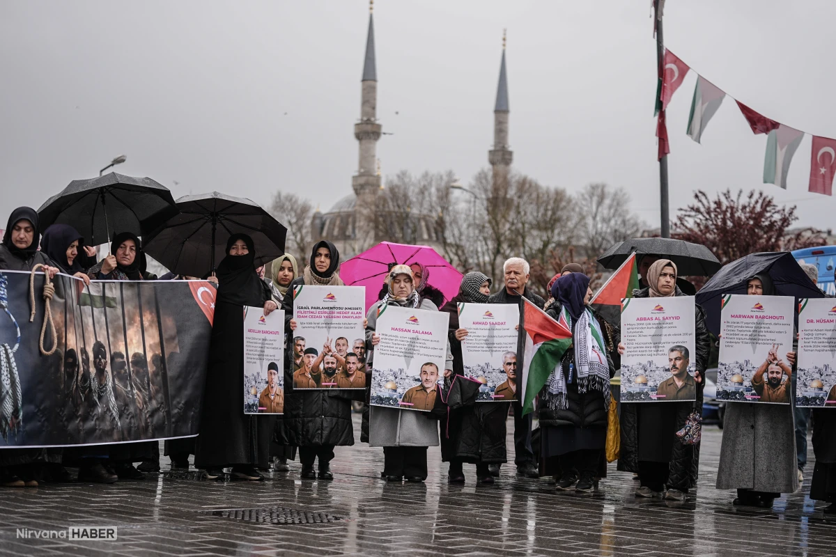 Üsküdar'da İsrail'in 'idam yasası' protesto edildi