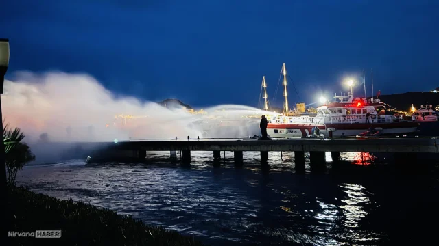 Bodrum marinadaki tekne yangını kontrol altına alındı