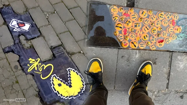 Kaldırımlarına gizlenen sanat: 'Gri şehri' renklendiriyor