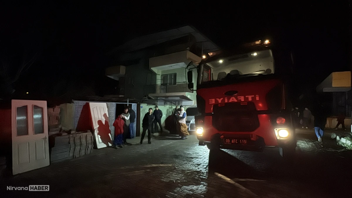 Aydın’daki müstakil evde çıkan yangında  2 kardeş dumandan etkilendi