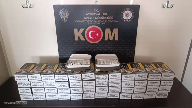 Aydın'da 24 bin 60 doldurulmuş makaron ele geçirildi
