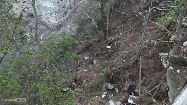 Sarıyer’de toprak kayması nedeniyle 6 bina tahliye edildi