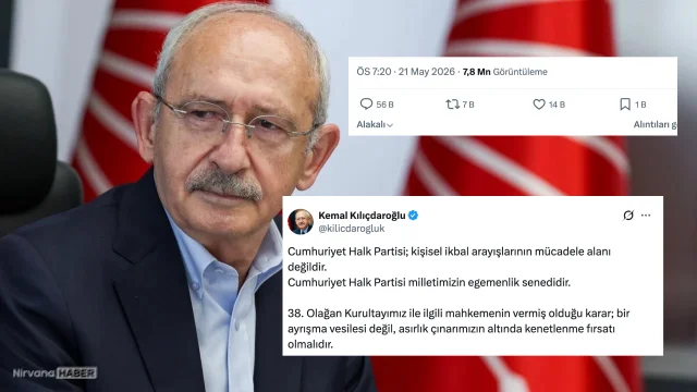 Kemal Kılıçdaroğlu’nun X paylaşımına 56 bin yorum geldi!