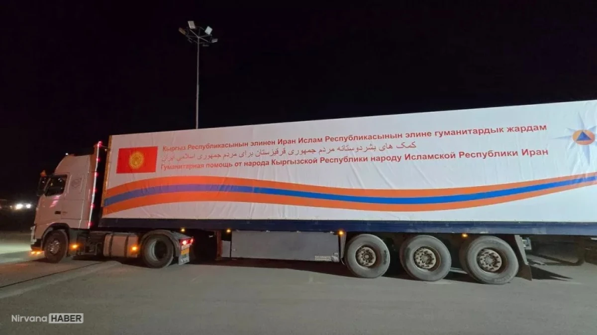 Kırgızistan, İran'a 129 ton yardım ulaştırdı
