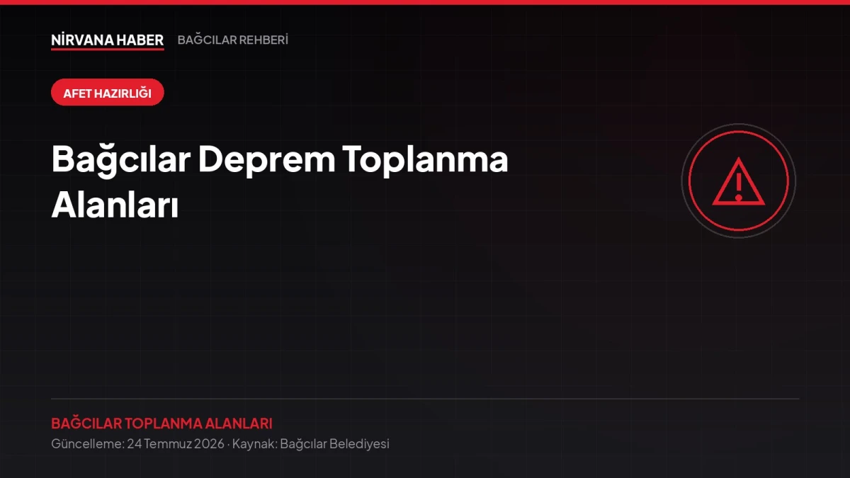 Bağcılar Deprem Toplanma Alanları: Aile Planınızı Bugün Kurun