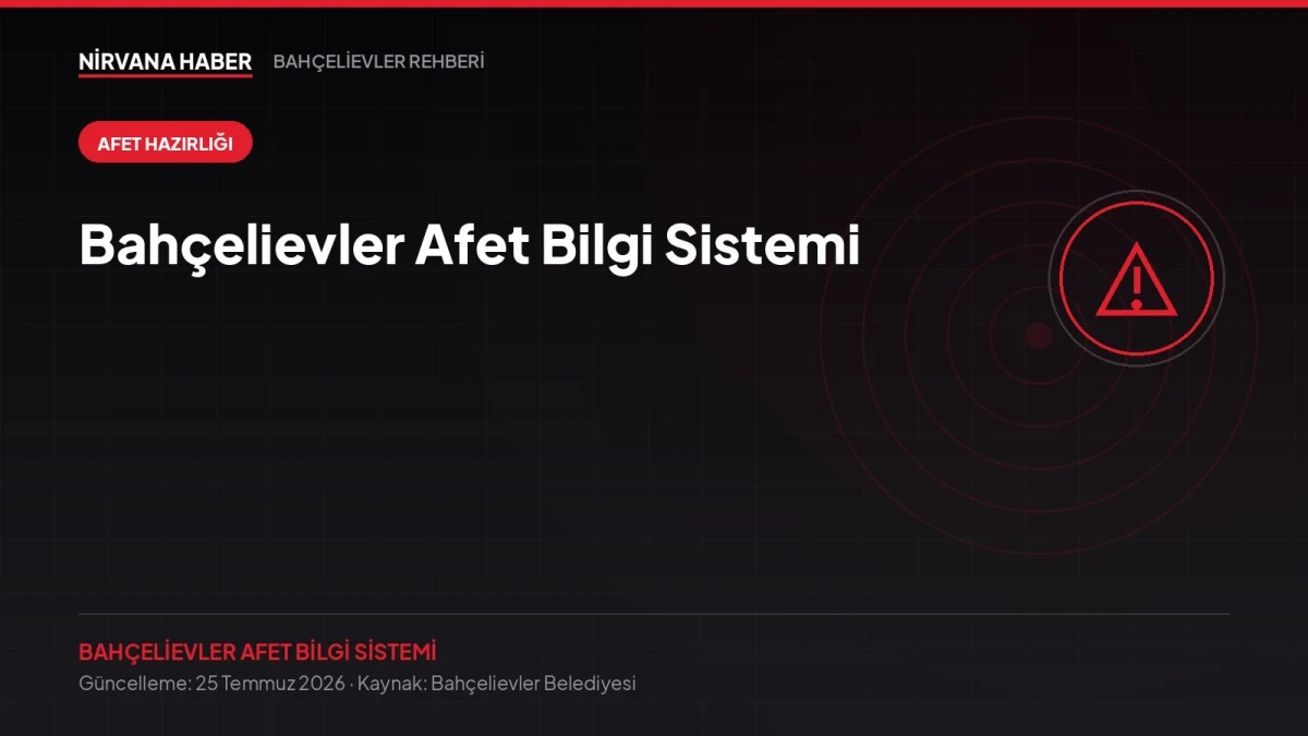 Bahçelievler Afet Bilgi Sistemi: Binanızın ve Mahallenizin Risk Durumu