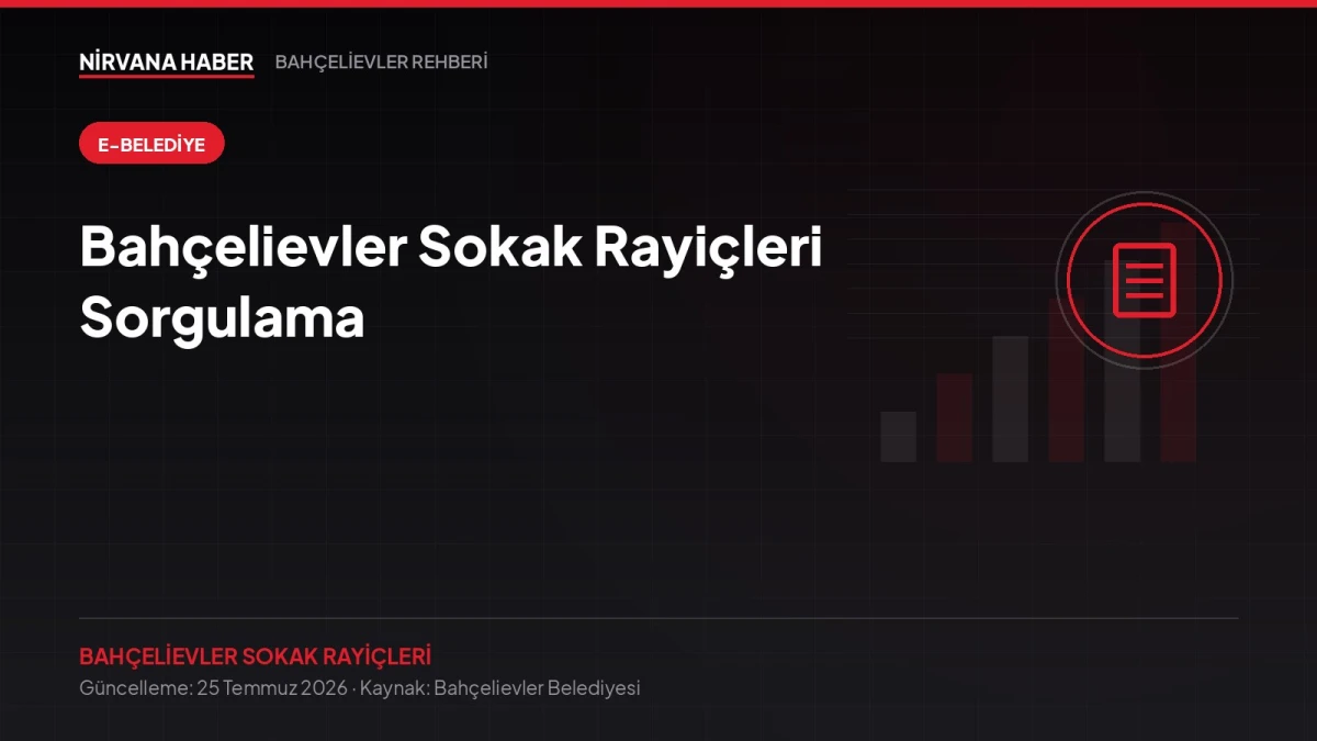 Bahçelievler Sokak Rayiçleri Sorgulama: Kendi Sokağınızın Arsa Değeri