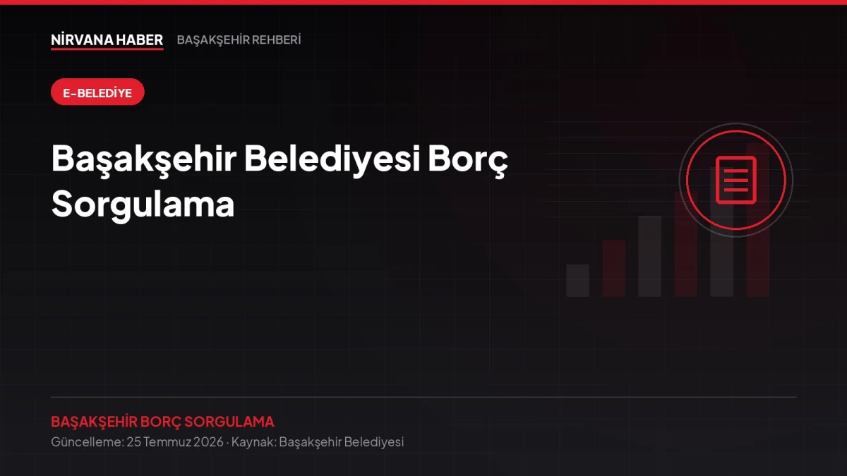 Başakşehir Belediyesi Borç Sorgulama: Hangi Kalemden Ne Kadar?