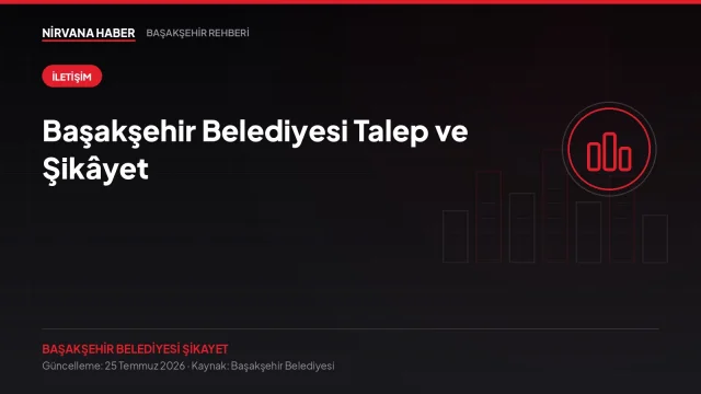 Başakşehir Belediyesi Talep ve Şikâyet: 444 0 669 ile Başvuru
