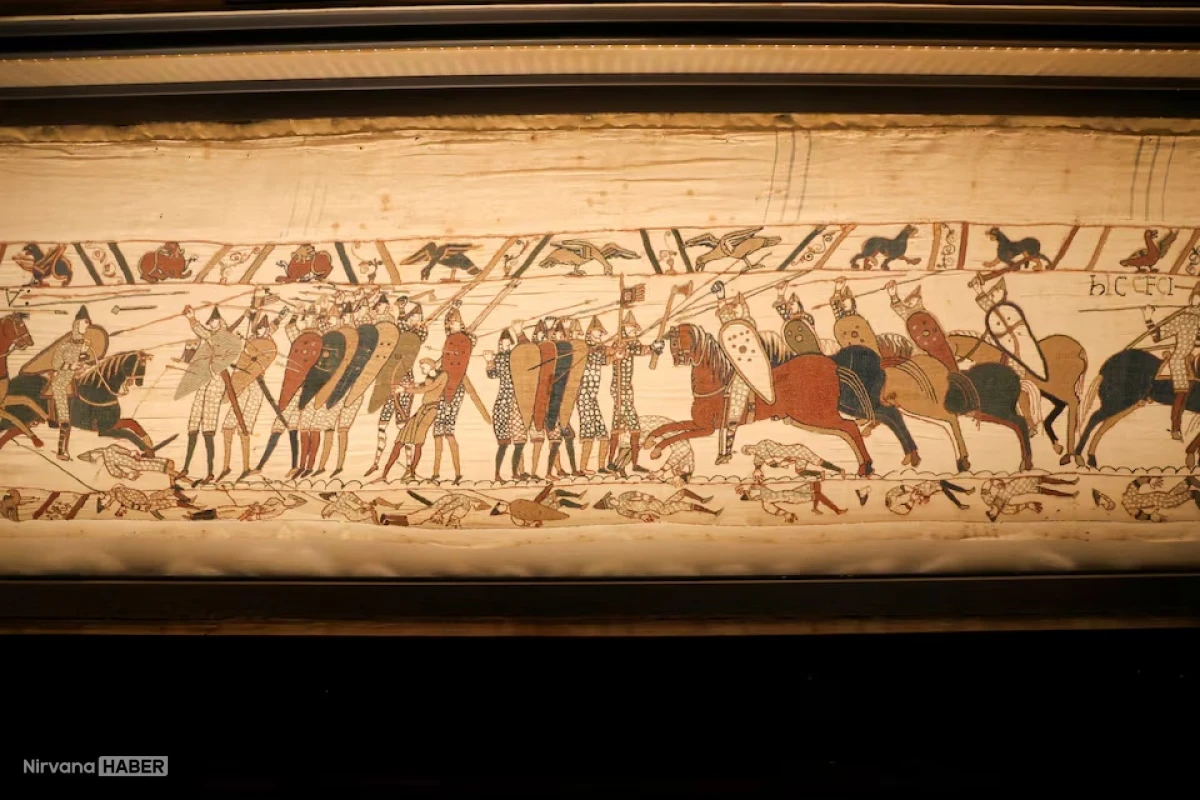 Bayeux Duvar Kilimi yaklaşık 1000 yıl sonra ilk kez İngiltere'ye döndü