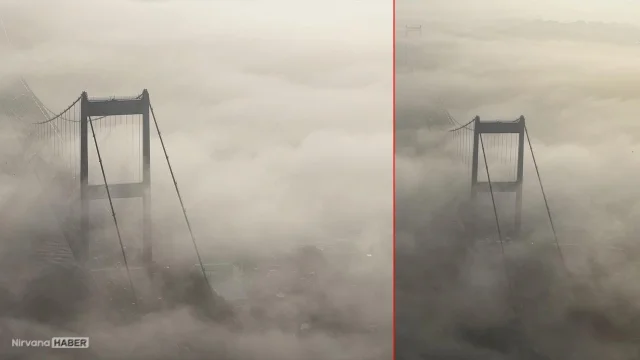 İstanbul'da Boğazı'na sis engeli: Göz gözü görüyor! Seferler iptal