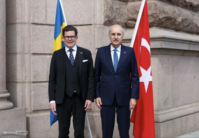 TBMM Başkanı Numan Kurtulmuş İsveç'te  Andreas Norlen ile görüştü