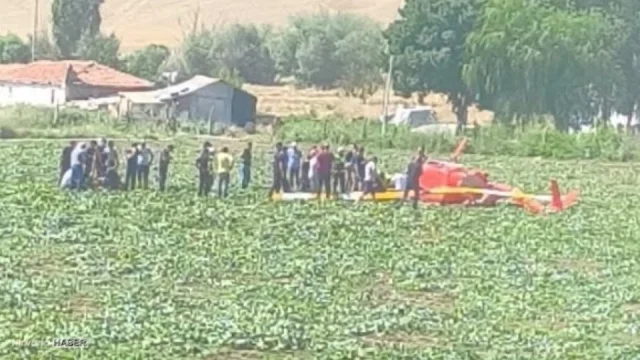 Ankara Temelli'de eğitim helikopteri düştü: İki kişi yaralandı