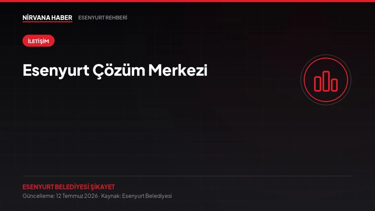 Esenyurt Çözüm Merkezi: 444 0 411 ve Yapay Zekâ Destekli WhatsApp Hattı